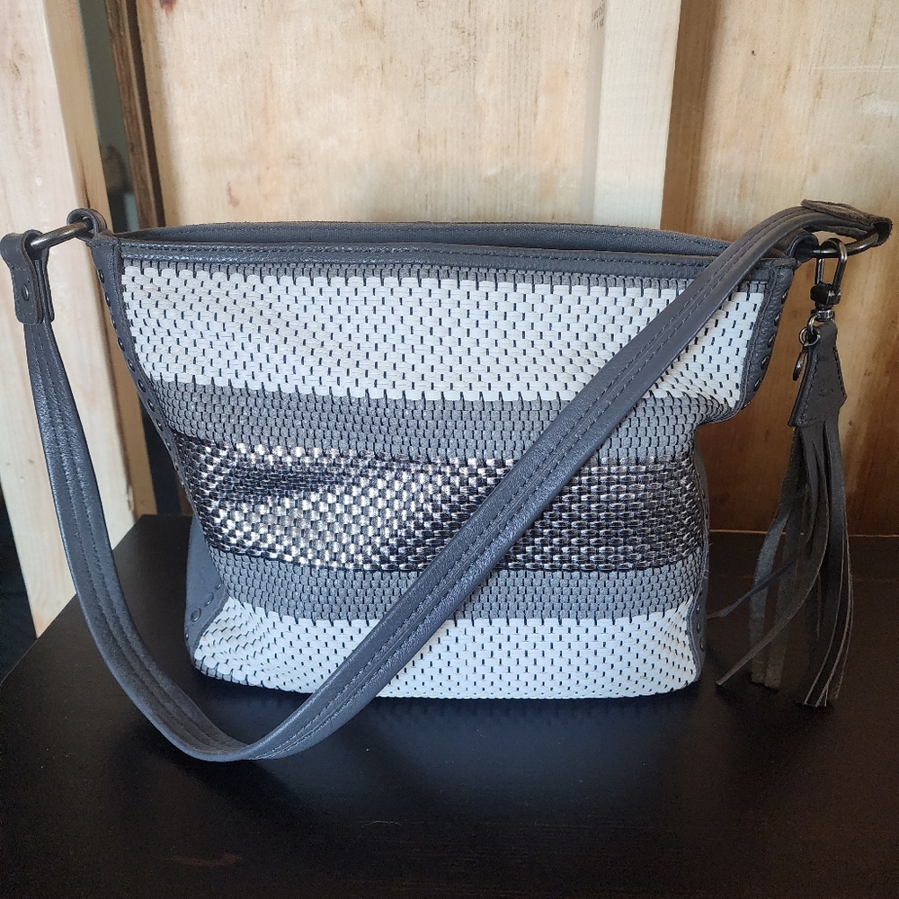 Stylish Gray and Silver Women's Bag